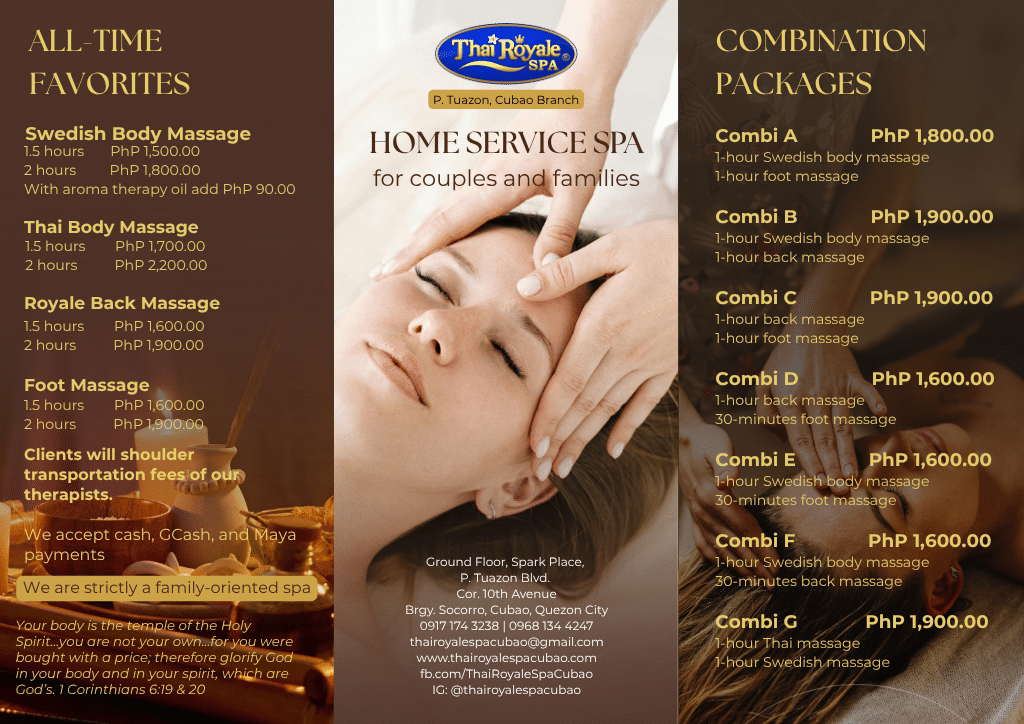 Cubao Home Service Price Menu (1)